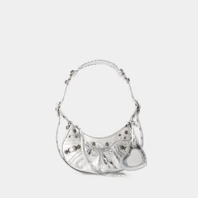 Balenciaga Sac À Bandoulière Le Cagole Sho Xs -  - Cuir - Argenté In Silver