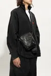 Balenciaga Le Cagole Embellished Textured-leather Messenger Bag In Black