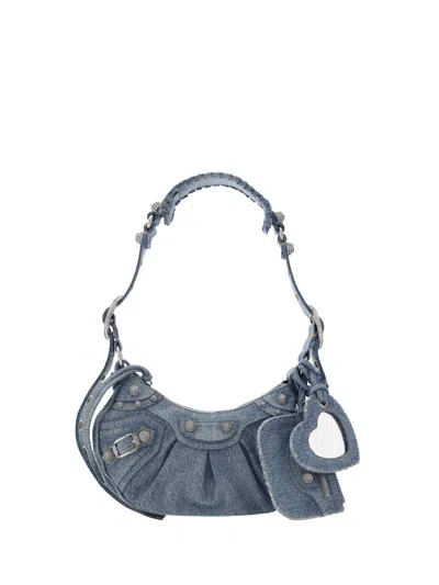 Balenciaga Le Cagole Shoulder Bag In Blue