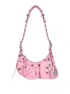 Balenciaga Le Cagole Xs Studded Shoulder Bag In Pink