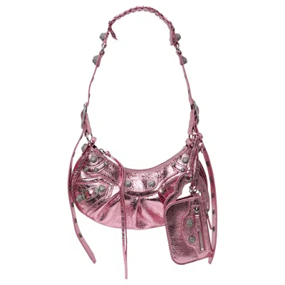 Pre-owned Balenciaga Le Cagole Shoulder Bag Xs 'met Pink'