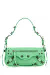 Balenciaga Women Light Green Leather Le Cagole Sling Xs Shoulder Bag In Green