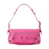 Balenciaga Le Cagole Sling Small Varnished Leather Shoulder Bag In Pink