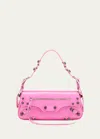 Balenciaga Le Cagole Sling Small Varnished Leather Shoulder Bag In Pink