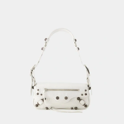 BALENCIAGA LE CAGOLE SLING XS SHOULDER BAG - BALENCIAGA - LEATHER - OPTIC WHITE