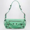 Balenciaga Women Light Green Leather Le Cagole Sling Xs Shoulder Bag In Green