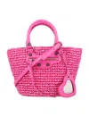 Balenciaga Le Cagole Panier Tote Bag Fuchsia In Pink