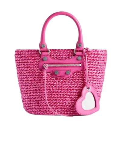 BALENCIAGA BALENCIAGA LE CAGOLE SMALL PANIER TOTE BAG