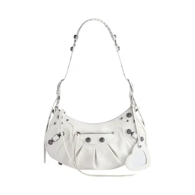 Pre-owned Balenciaga Le Cagole Small Shoulder Bag 'optic White'