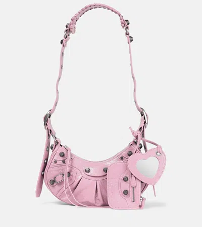 Balenciaga Le Cagole Small Shoulder Bag In Powder Pink