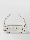 BALENCIAGA LE CAGOLE SMALL SLING BAG IN LUXURIOUS WHITE LEATHER