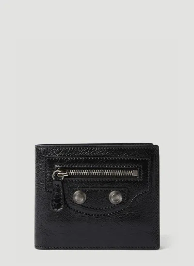 Balenciaga Le Cagole Square Folded Wallet In Black