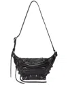 Balenciaga Black Le Cagole Studded Belt Bag In Black