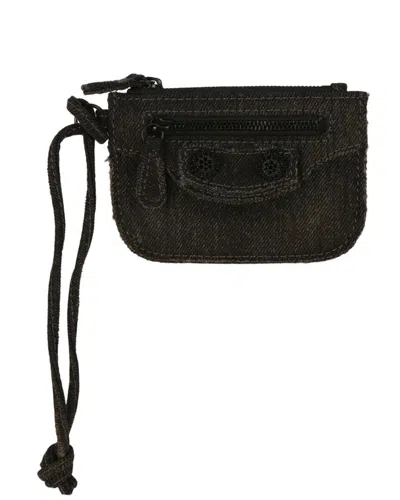 Balenciaga Le Cagole Washed Denim Coin Purse