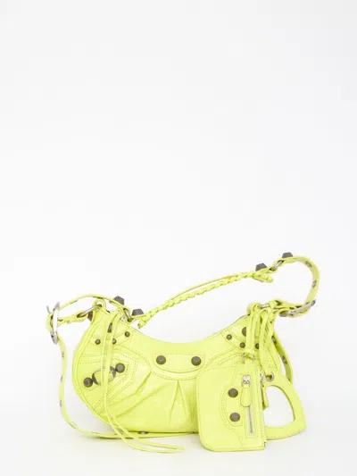 Balenciaga Le Cagole Zipped Xs Shoulder Bag In Green