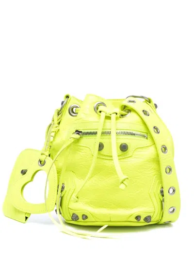 Balenciaga Le Cagole Xs Bucket Bag In Yellow