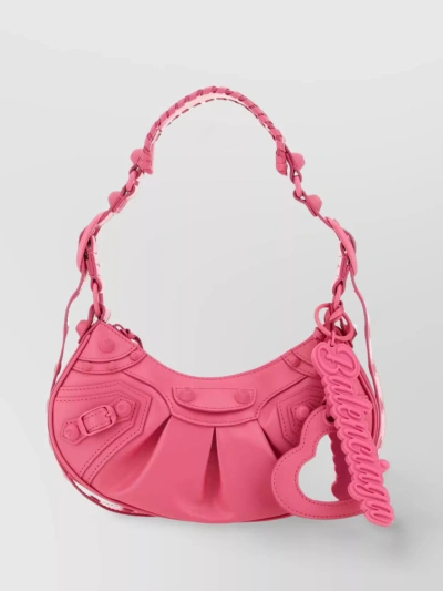 Balenciaga Le Cagole Xs Cross-body Bag With Chain Strap In Pink