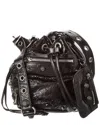 Balenciaga Le Cagole Xs Leather Bucket Bag In Black