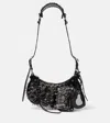 Balenciaga Le Cagole Xs Leather Shoulder Bag In Black