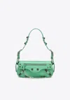 Balenciaga Women Light Green Leather Le Cagole Sling Xs Shoulder Bag In Green