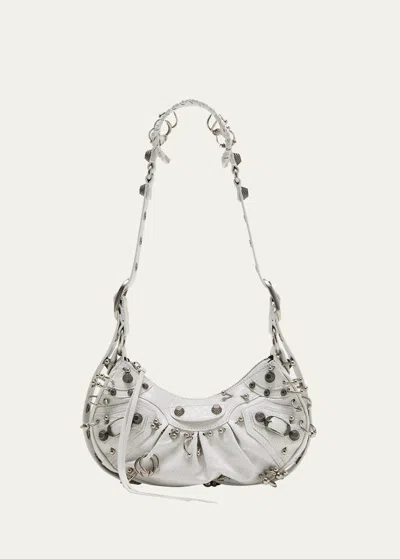 BALENCIAGA LE CAGOLE XS PIERCING LEATHER SHOULDER BAG