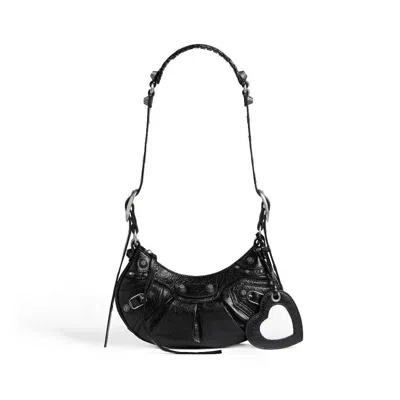 Balenciaga Extra-small Leather Le Cagole Shoulder Bag In Black