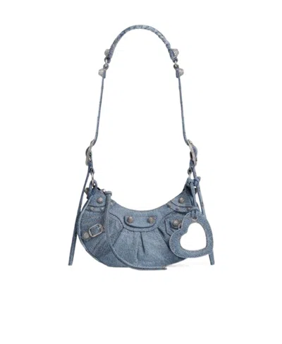 Balenciaga Borsetta A Tracolla Le Cagole Xs In Denim Da Donna In Blu In Blue