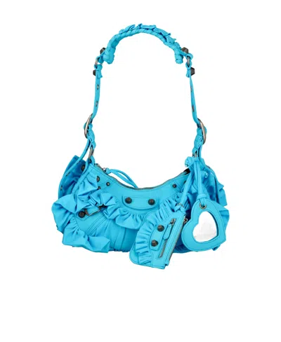 Balenciaga Borsa A Tracolla Le Cagole Xs A Balze  Da Donna In Blu In Green