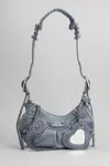 Balenciaga Le Cagole Xs Shoulder Bag In Blue Cotton In Blue