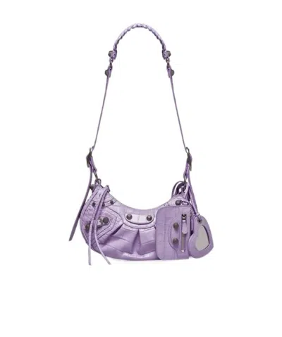 BALENCIAGA BALENCIAGA LE CAGOLE EMBOSSED XS SHOULDER BAG