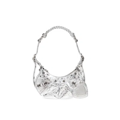 Balenciaga Le Cagole Xs Shoulder Bag Women In Silver