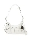 Balenciaga Le Cagole Xs Leather Shoulder Bag In White
