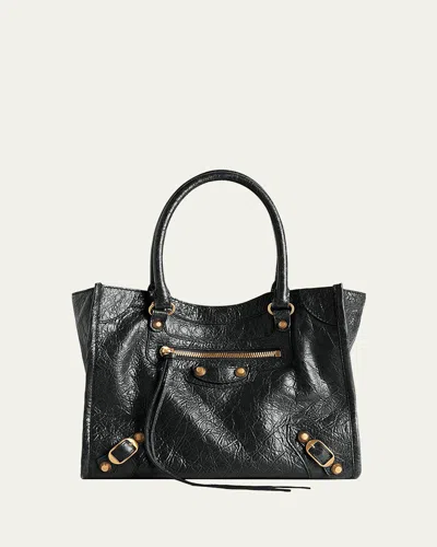Balenciaga Le City Arena Leather Tote Bag In Black