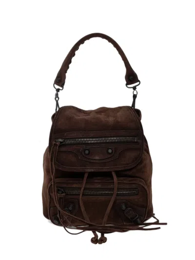 Balenciaga Le City Backpack Mini In Light Espresso In Brown