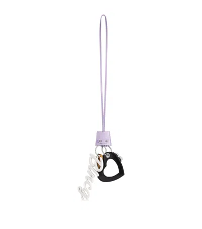 Balenciaga Le City Bag Charm In Purple