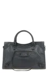 Balenciaga Le City Medium Crinkled Leather Top-handle Bag