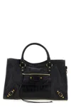 Balenciaga Medium Le City Crocodile-embossed Top-handle Tote Bag In Black
