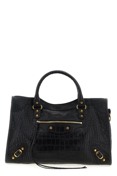 Balenciaga 'le City Bag M' Handbag In Black