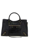 Balenciaga Medium Le City Crocodile-embossed Top-handle Tote Bag In Black