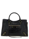 Balenciaga Medium Le City Crocodile-embossed Top-handle Tote Bag In Black