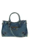 Balenciaga Womens Blue Le City Small Denim Top-handle Bag In Blue