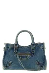 Balenciaga Womens Blue Le City Small Denim Top-handle Bag In Blue