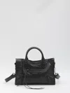 Balenciaga Le City Small Leather Handbag In Black