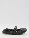 Balenciaga Black Lamb Leather Shoes With Striking Metallic Accents In Black