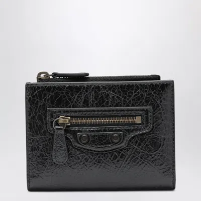 Balenciaga Le City Bi-fold Lambskin Wallet In Black In Pattern