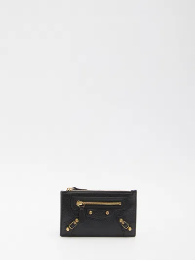 Balenciaga Black Lamb Leather Le City Long Card Holder