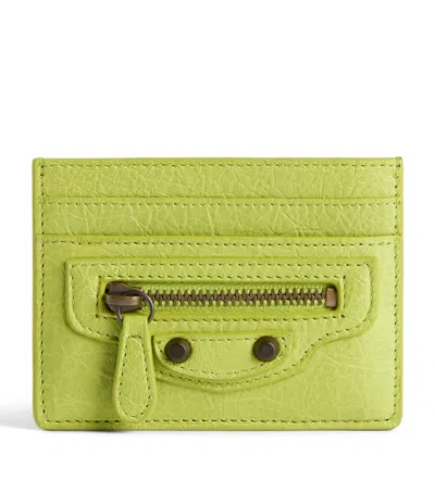 Balenciaga Le City Card Holder In Yellow