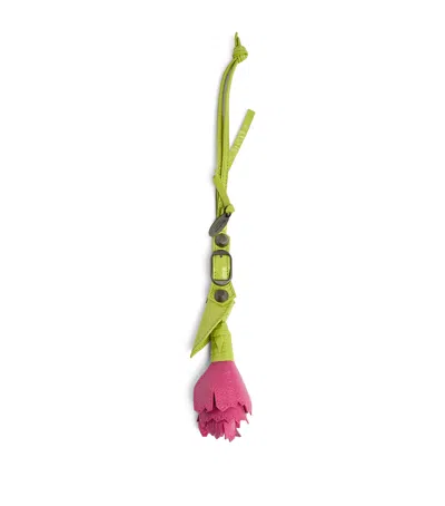 Balenciaga Le City Carnation Bag Charm In Green
