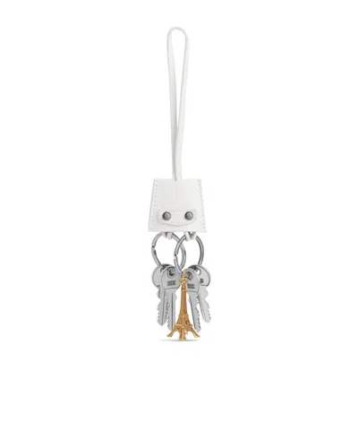 Balenciaga Le City Charm Eiffel Imitation Keychain In White