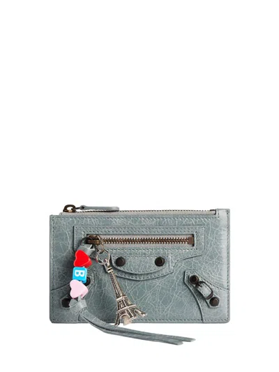 Balenciaga Le City Charm-detail Long Car Holder In Blue